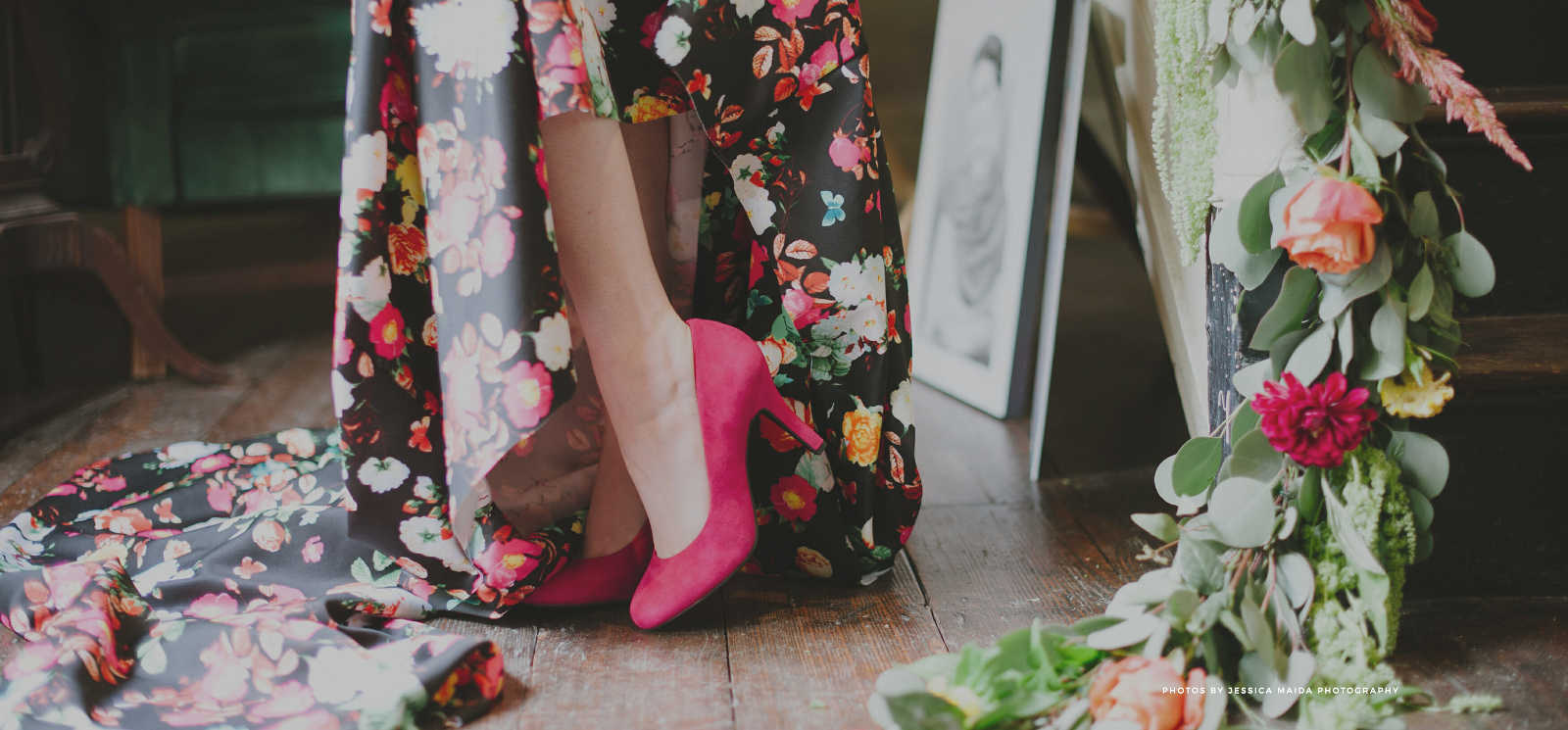 pink wedding shoes