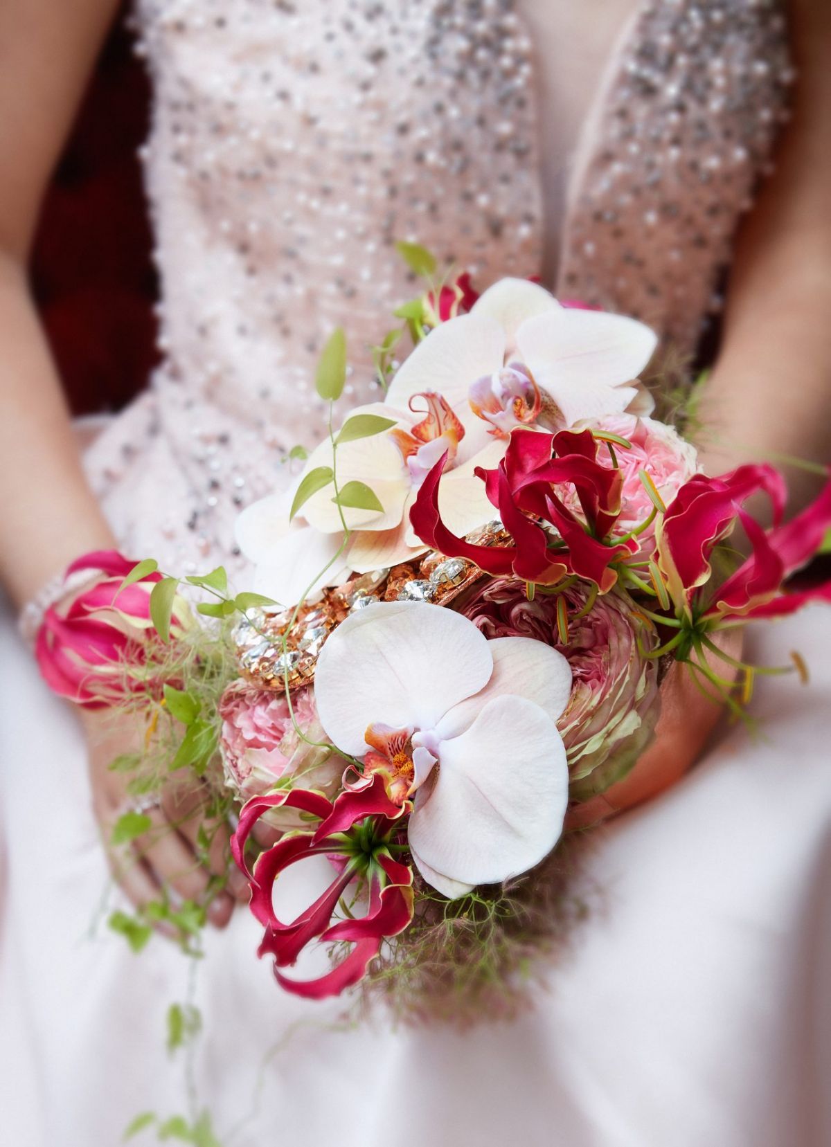Bride bouquet pink and salmon