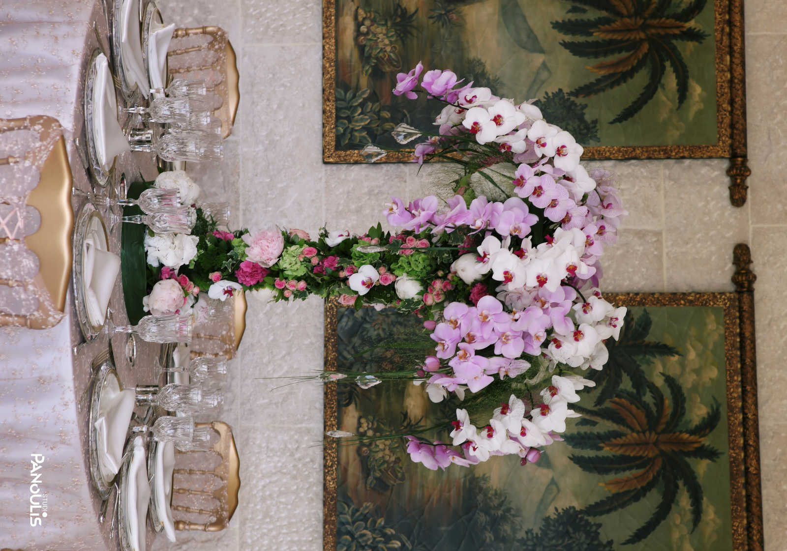 luxury wedding centerpiece mykonos